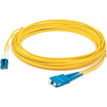AddOn 71m LC (Male) to SC (Male) Straight Yellow OS2 Duplex LSZH Fiber Patch Cable
