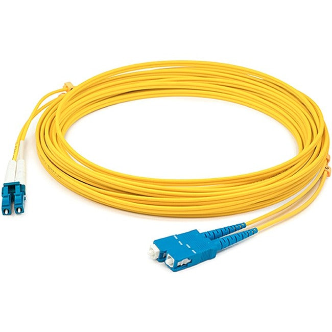 AddOn 71m LC (Male) to SC (Male) Straight Yellow OS2 Duplex LSZH Fiber Patch Cable