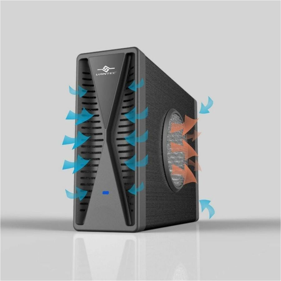 Vantec NexStar HX NST-387S3-BK Drive Enclosure SATA/600 - USB 3.0 Type B Host Interface - UASP Support