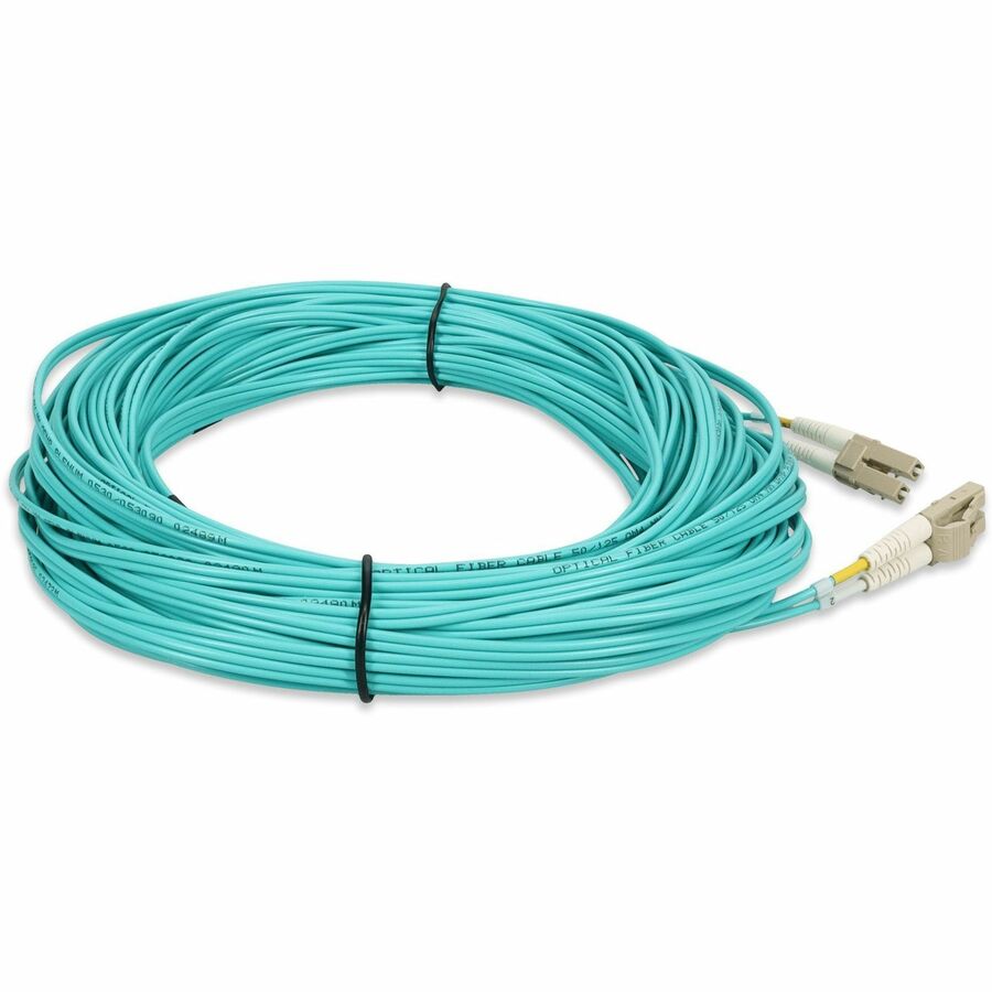AddOn 48m LC (Male) to LC (Male) Straight Aqua OS2 Duplex Fiber OFNR (Riser-Rated) Patch Cable