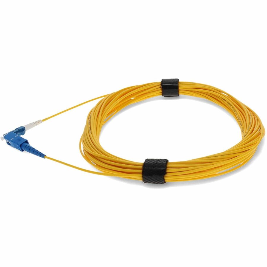 AddOn 14m LC (Male) to SC (Male) Straight Yellow OS2 Simplex Fiber OFNR (Riser-Rated) Patch Cable