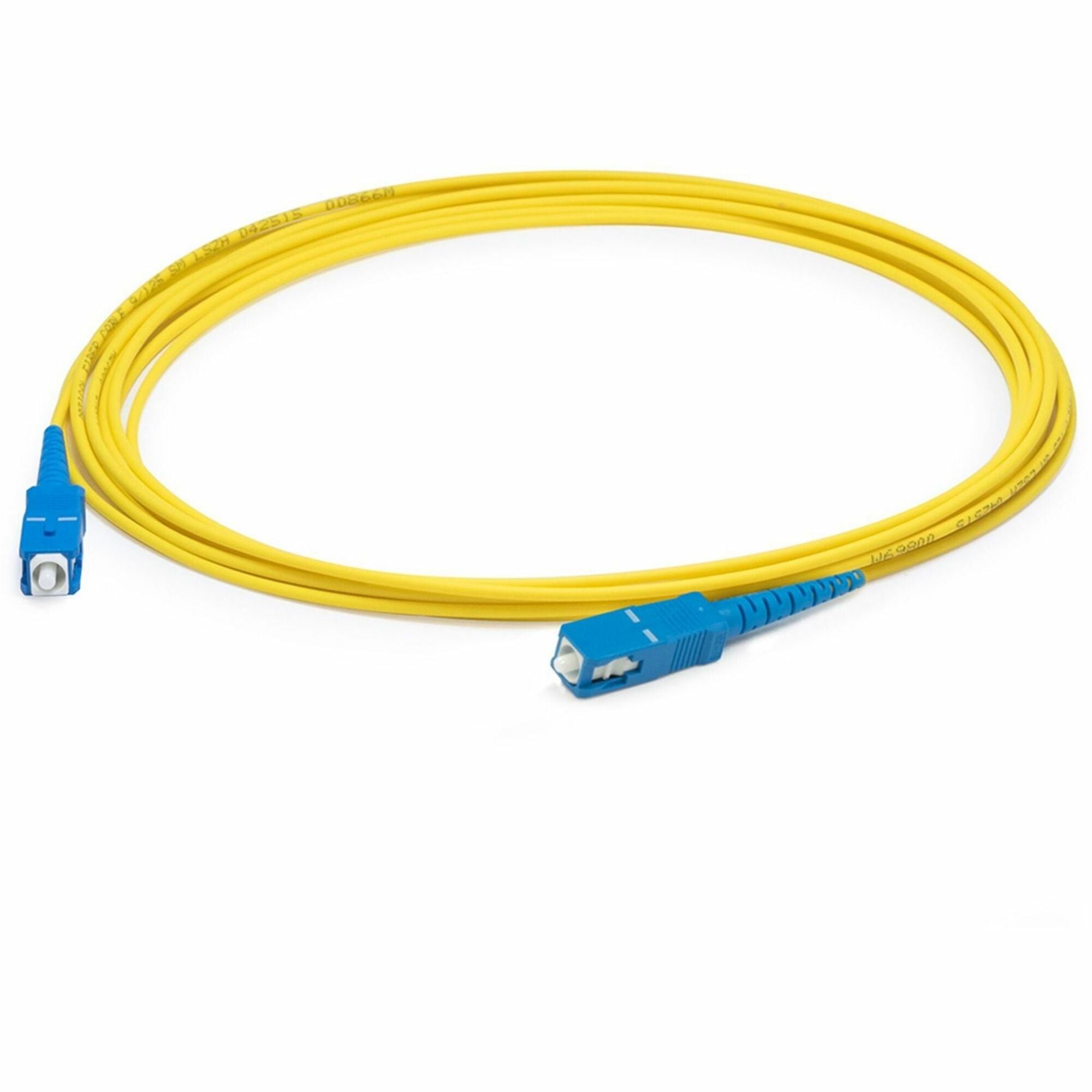 AddOn 41m SC (Male) to SC (Male) Straight Yellow OS2 Simplex Fiber OFNR (Riser-Rated) Patch Cable