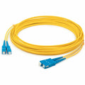 AddOn 42m SC (Male) to SC (Male) Straight Yellow OS2 Duplex LSZH Fiber Patch Cable