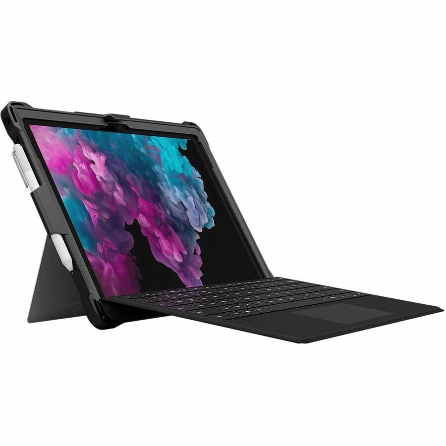 MAXCases Extreme Shell for Microsoft Surface Pro 5/6/7 12.3" Open Kickstand Design (Black)