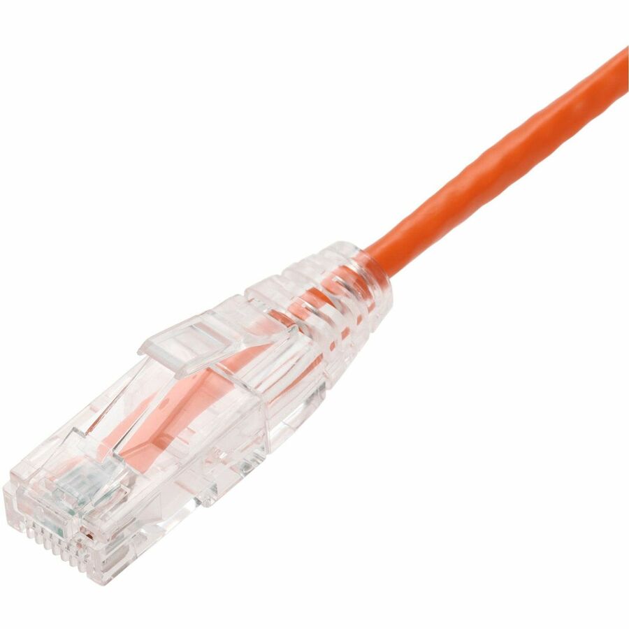 AddOn 6ft Orange CAT 6 Slim PVC Ethernet Cable Snagless Clear-Claw RJ-45 M/M
