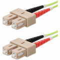 AddOn 8m SC to SC Lime Green OM5 Duplex OFNR (Riser-Rated) Fiber Patch Cable