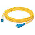 AddOn 48m LC (Male) to SC (Male) Straight Yellow OS2 Duplex Plenum Fiber Patch Cable
