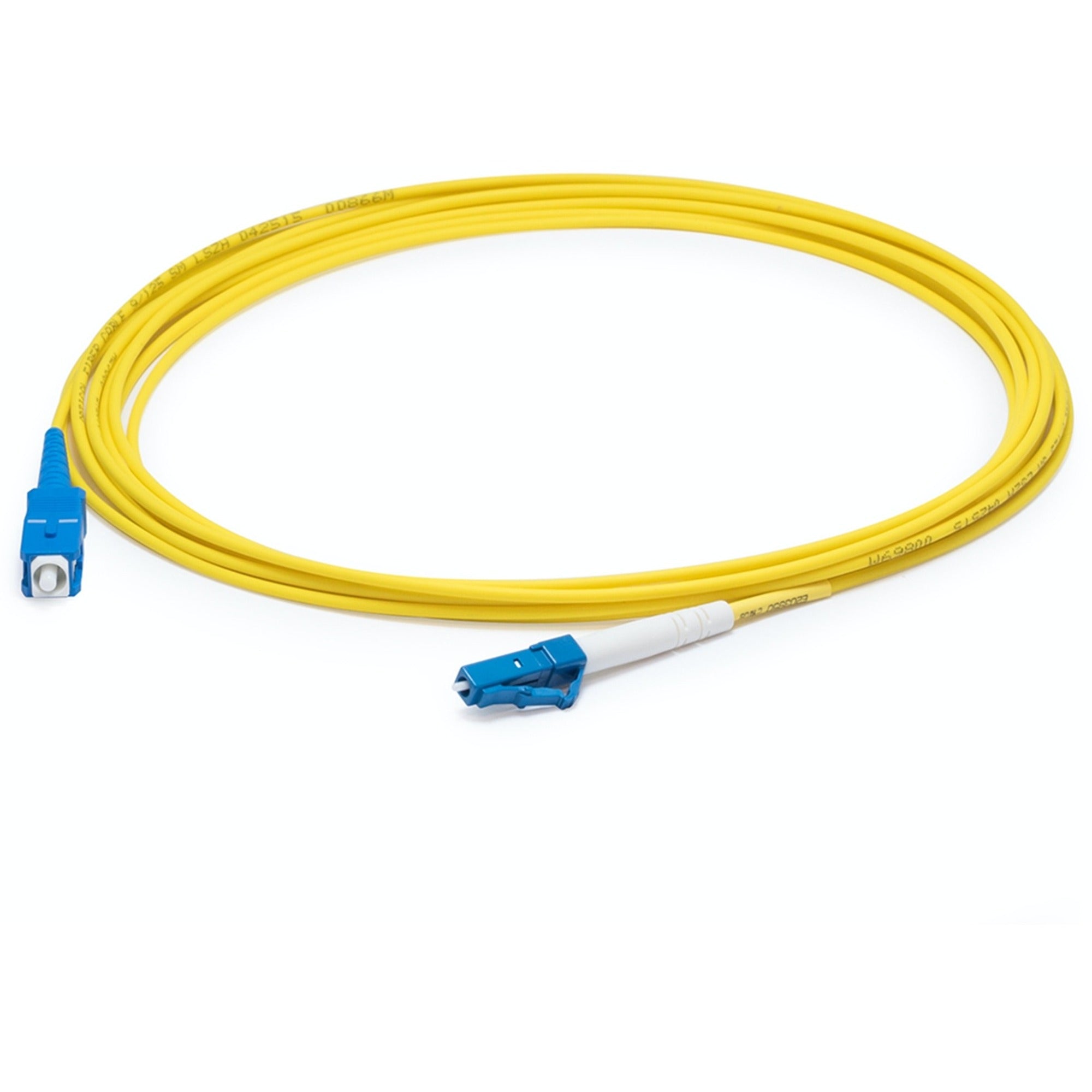 AddOn 48m LC (Male) to SC (Male) Straight Yellow OS2 Simplex Plenum Fiber Patch Cable