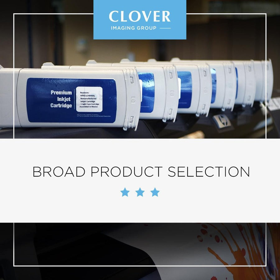 Clover WF Non-OEM New High Yield Gray Wide Format Ink Cartridge for HP 72 (C9374A)