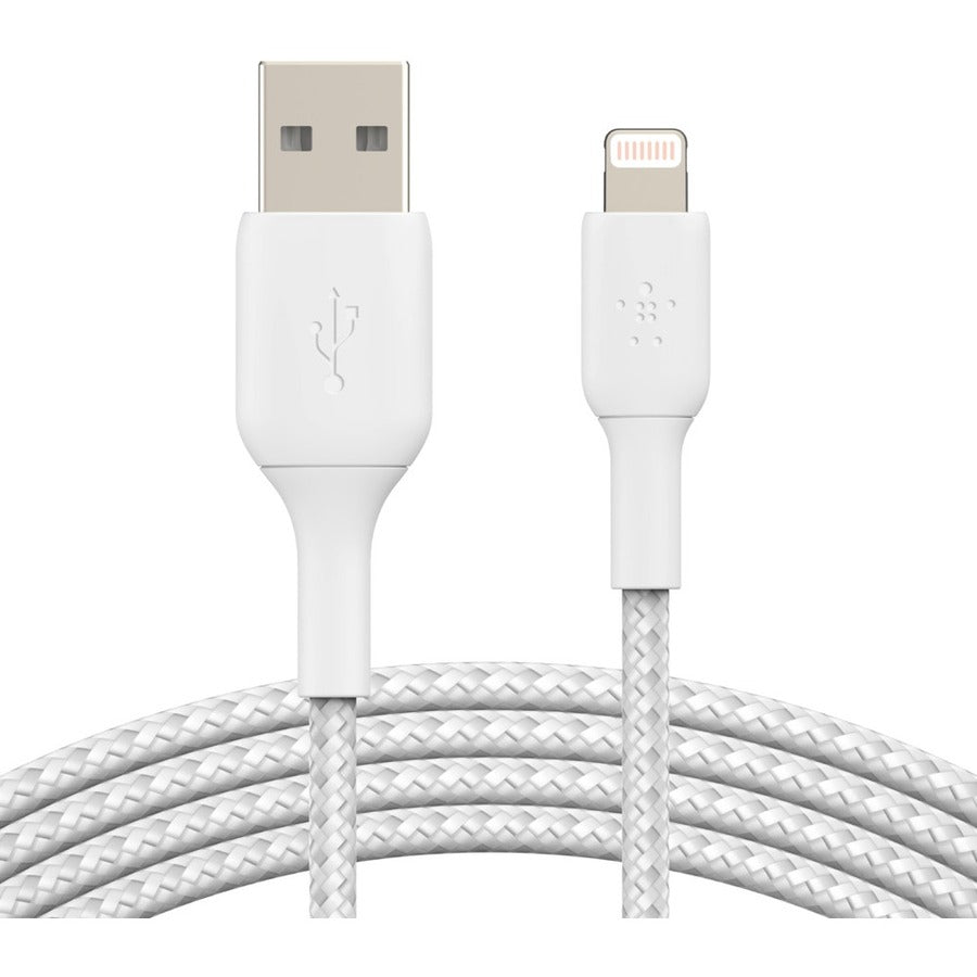 Belkin Braided Lightning to USB-A Cable (1m / 3.3ft, White)