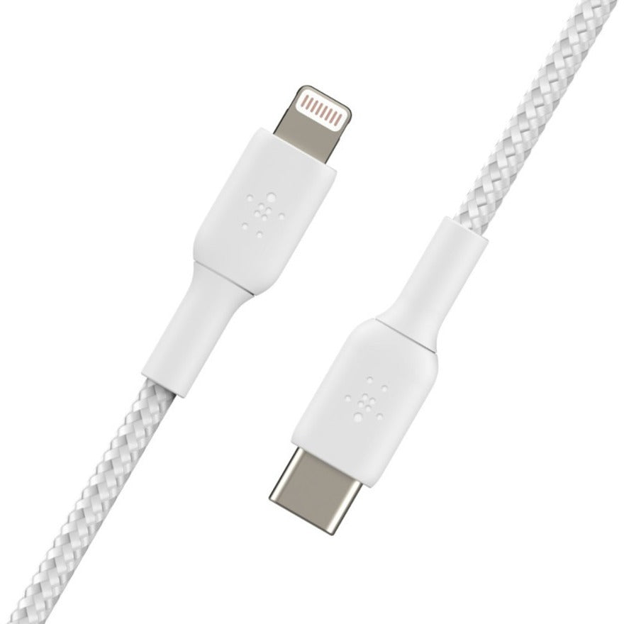 Belkin Braided USB-C to Lightning Cable (2m / 6.6ft, White)