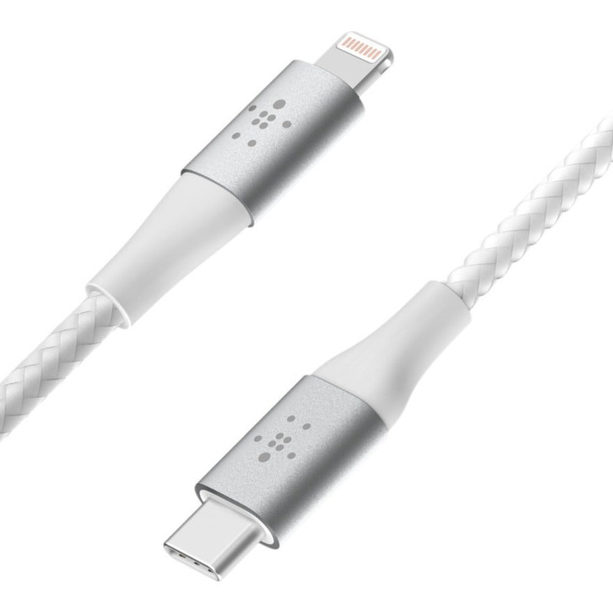 Belkin Braided USB-C to Lightning Cable (2m / 6.6ft, White)