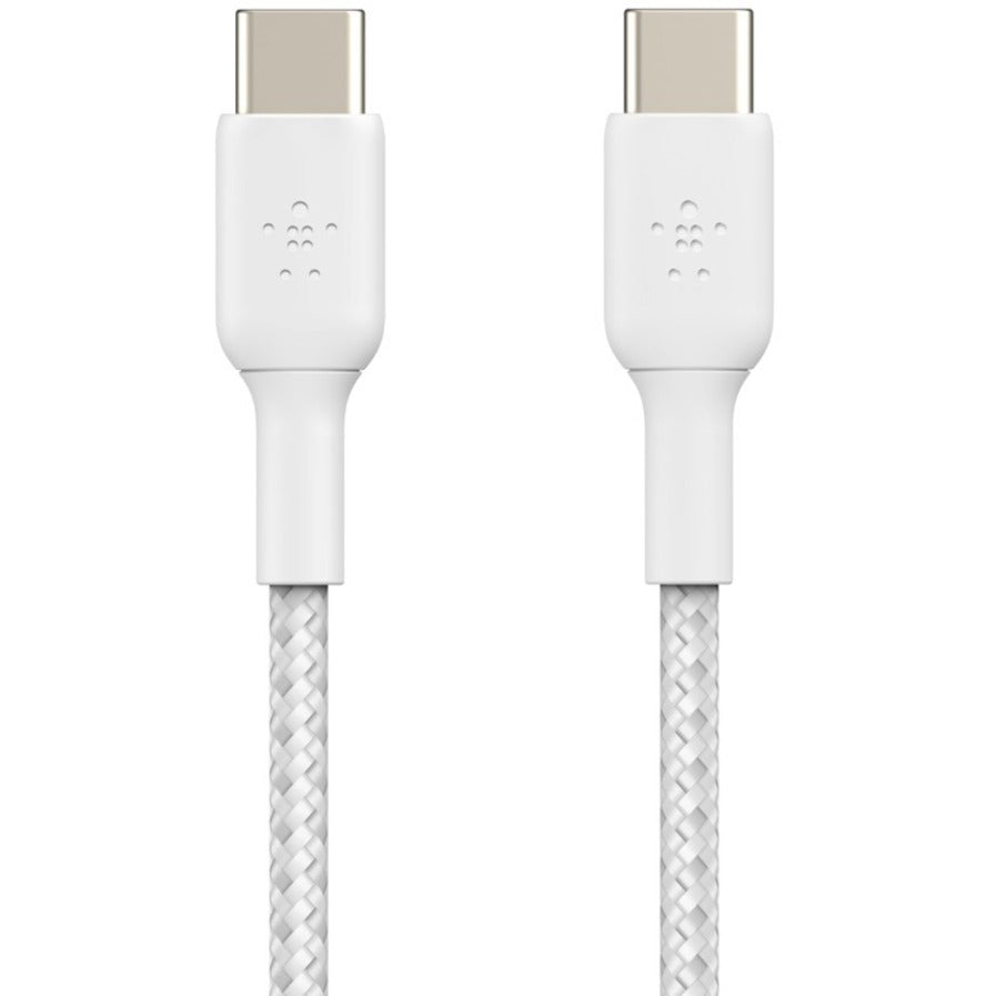 Belkin Braided USB-C to USB-C Cable (1m / 3.3ft, White)