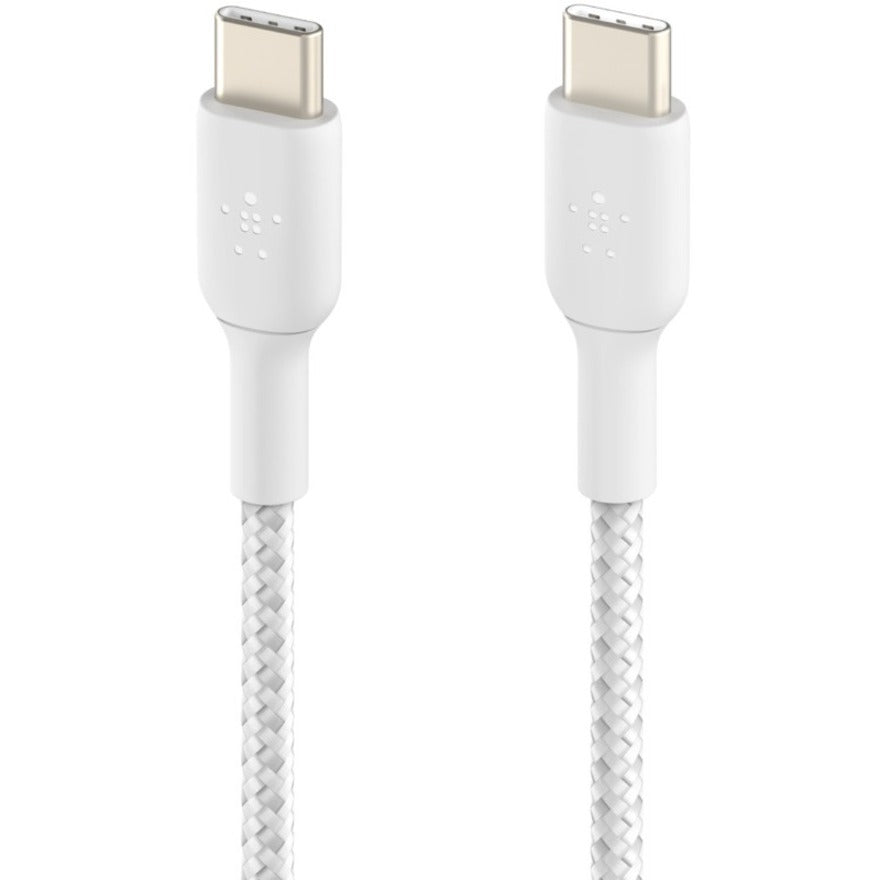 Belkin Braided USB-C to USB-C Cable (1m / 3.3ft, White)