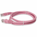 AddOn 2ft RJ-45 (Male) to RJ-45 (Male) Straight Pink Cat6 UTP PVC Copper Patch Cable