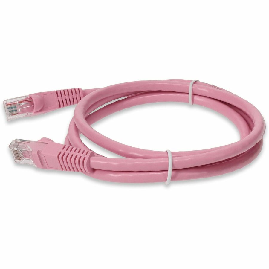 AddOn 2ft RJ-45 (Male) to RJ-45 (Male) Straight Pink Cat6 UTP PVC Copper Patch Cable