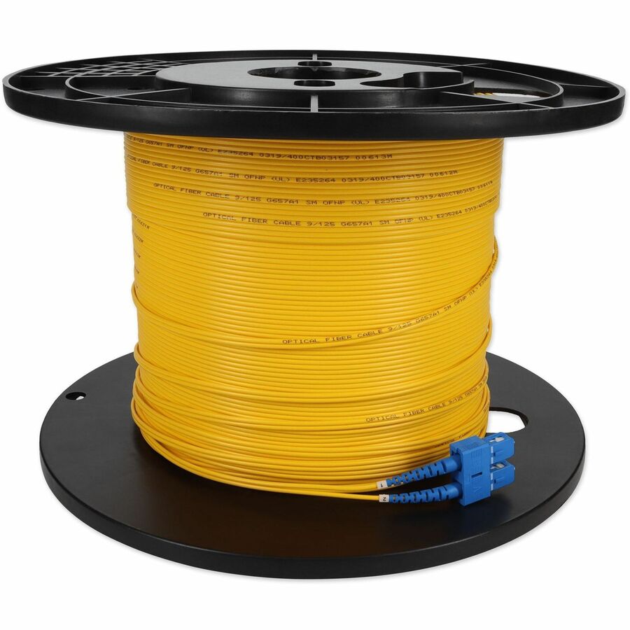 AddOn 51m LC (Male) to SC (Male) Straight Yellow OS2 Duplex Plenum Fiber Patch Cable