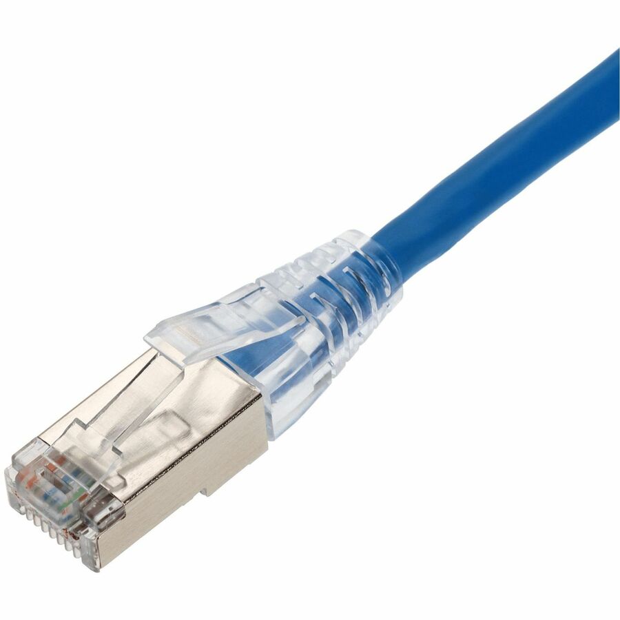 AddOn 75ft Blue CAT 6 Shielded PVC Ethernet Cable Snagless Bubble Boot RJ-45 M/M