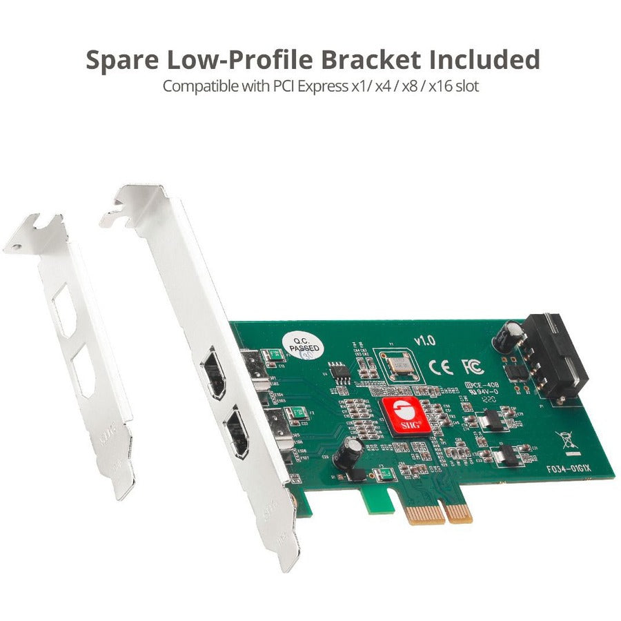 SIIG Dual Profile 2 Port FireWire PCIe
