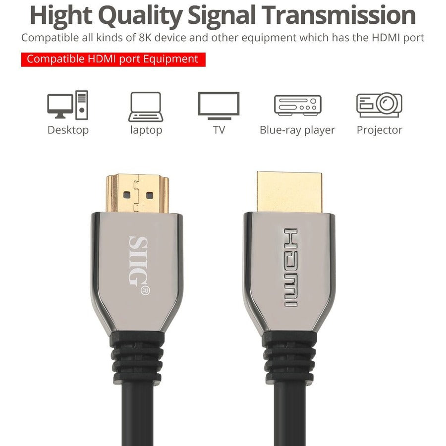 SIIG 8K Ultra High Speed HDMI Cable - 10ft