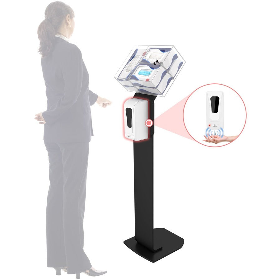 CTA Digital Premium Locking Sanitizing Station Stand (Black)