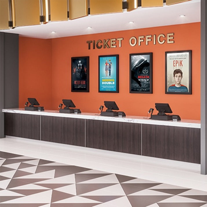 Chief Impact On-Wall Kiosk with Protective Glass - Portrait 49 Inch Black