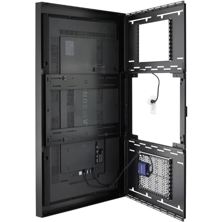 Chief Impact On-Wall Kiosk with Protective Glass - Portrait 49 Inch Black