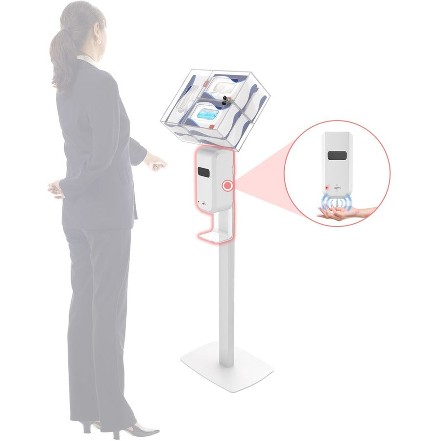 CTA Digital: Premium Thin Profile Sanitizing Station (White)