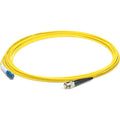 AddOn 31m LC (Male) to ST (Male) Straight Yellow OS2 Simplex Plenum Fiber Patch Cable
