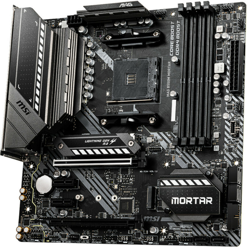 MSI MAG B550M MORTAR Desktop Motherboard - AMD B550 Chipset - Socket AM4 - Micro ATX
