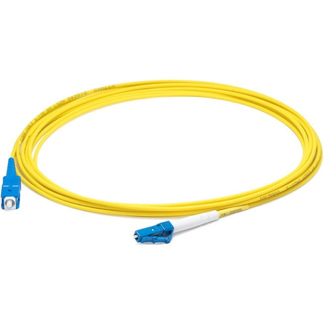 AddOn 54m LC (Male) to SC (Male) Straight Yellow OS2 Simplex Plenum Fiber Patch Cable