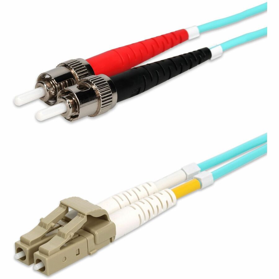 AddOn 40m ST to LC Aqua OM4 Duplex LSZH Fiber Patch Cable