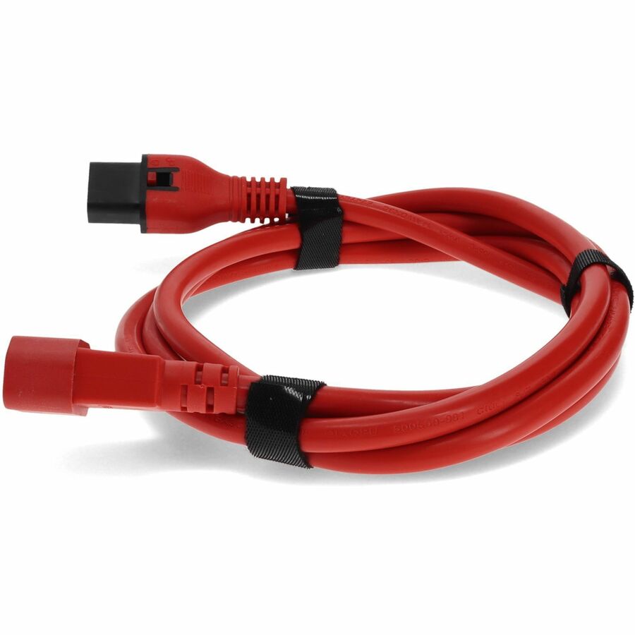 AddOn 2ft C13 (Locking) Female to C14 (Locking) Male 14AWG 15A Blue 100-250V Power Cable