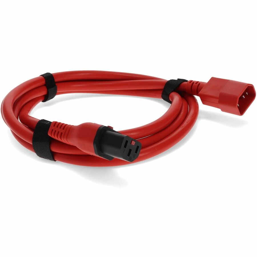 AddOn 2ft C13 (Locking) Female to C14 (Locking) Male 14AWG 15A Blue 100-250V Power Cable