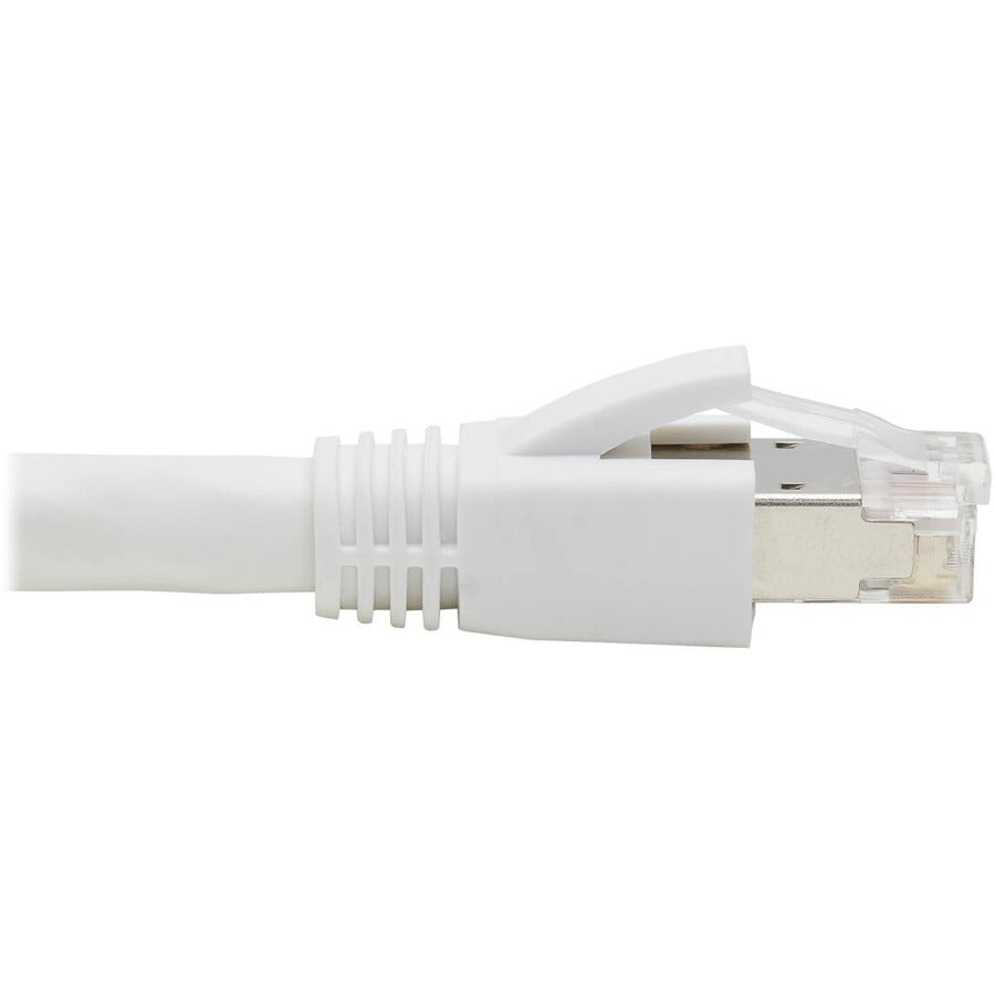 Eaton Tripp Lite Series Cat8 25G/40G-Certified Snagless Shielded S/FTP Ethernet Cable (RJ45 M/M), PoE, White, 40 ft. (12.19 m), TAA