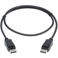 Eaton Tripp Lite Series DisplayPort 1.4 Cable with Latching Connectors, 8K (M/M), Black, 3 ft. (0.9m)