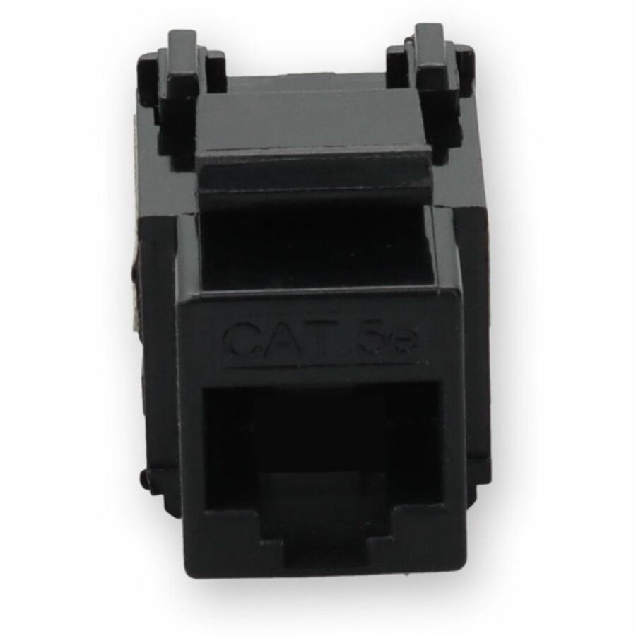 AddOn Non-Terminated to RJ-45 (Female) Black Cat5e UTP Copper Connector 90 Degree