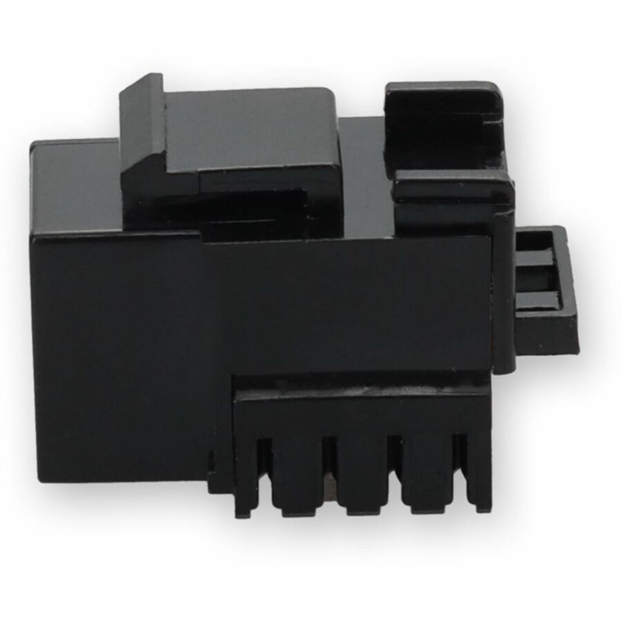 AddOn Non-Terminated to RJ-45 (Female) Black Cat5e UTP Copper Connector 90 Degree