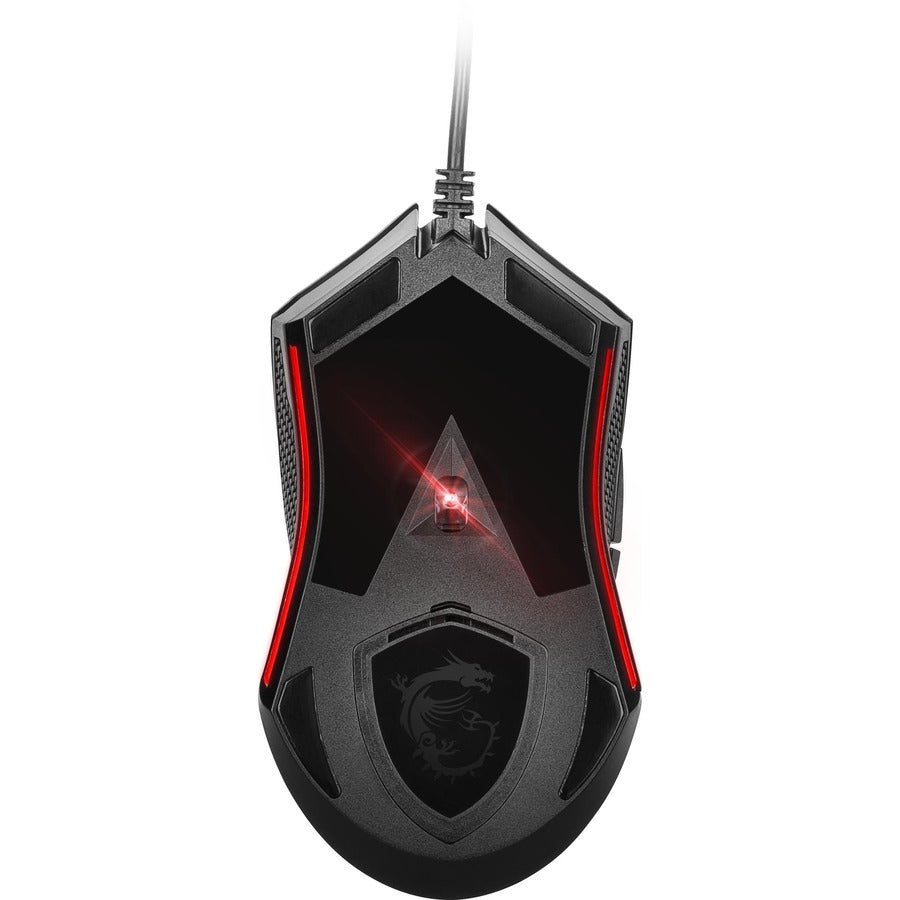 MSI Clutch GM08 Gaming Mouse, Weight System, PAW 3519 Sensor, DPI up to 4200, 1000hz Polling Rate, 10 Million Click Switches, Symmetrical Shape, Gold-plated USB