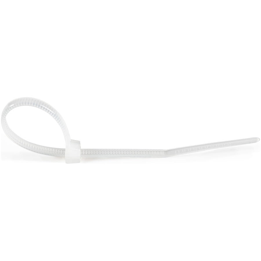 StarTech.com 4"(10cm) Cable Ties, 7/8"(22mm) Dia, 18lb(8kg) Tensile Strength, Nylon Self Locking Zip Ties, UL Listed, 1000 Pack, White