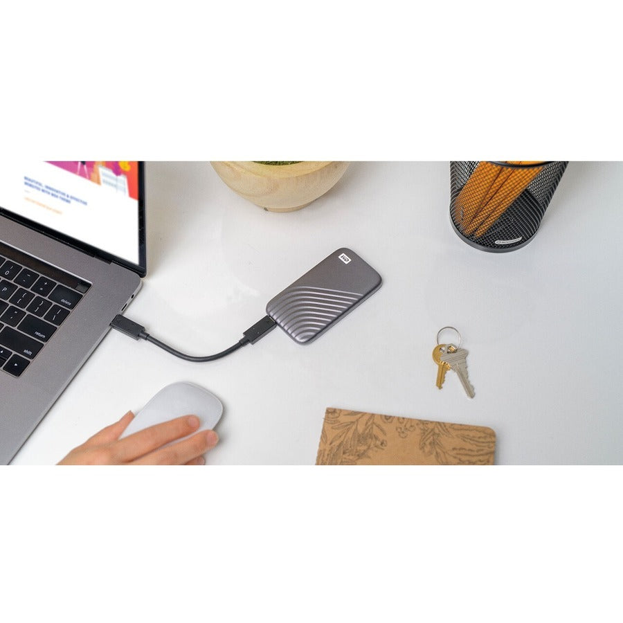 Western WD My Passport WDBAGF0010BGY-WESN 1 TB Portable Solid State Drive - External - Space Gray