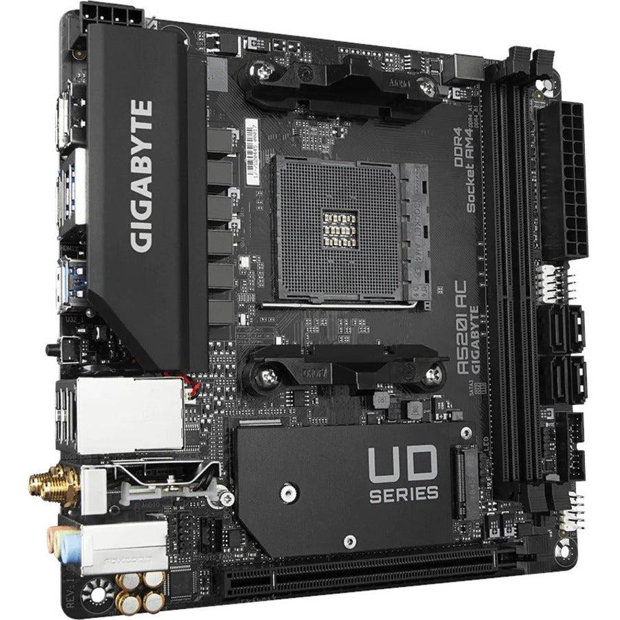 Gigabyte Ultra Durable A520I AC Desktop Motherboard - AMD A520 Chipset - Socket AM4 - Mini ITX