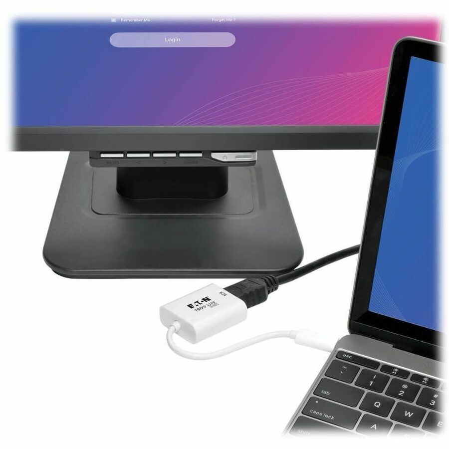 Eaton Tripp Lite Series USB-C to DisplayPort Active Adapter Cable with Equalizer (M/F), UHD 8K, HDR, DP 1.4, White, 6 in. (15.2 cm)