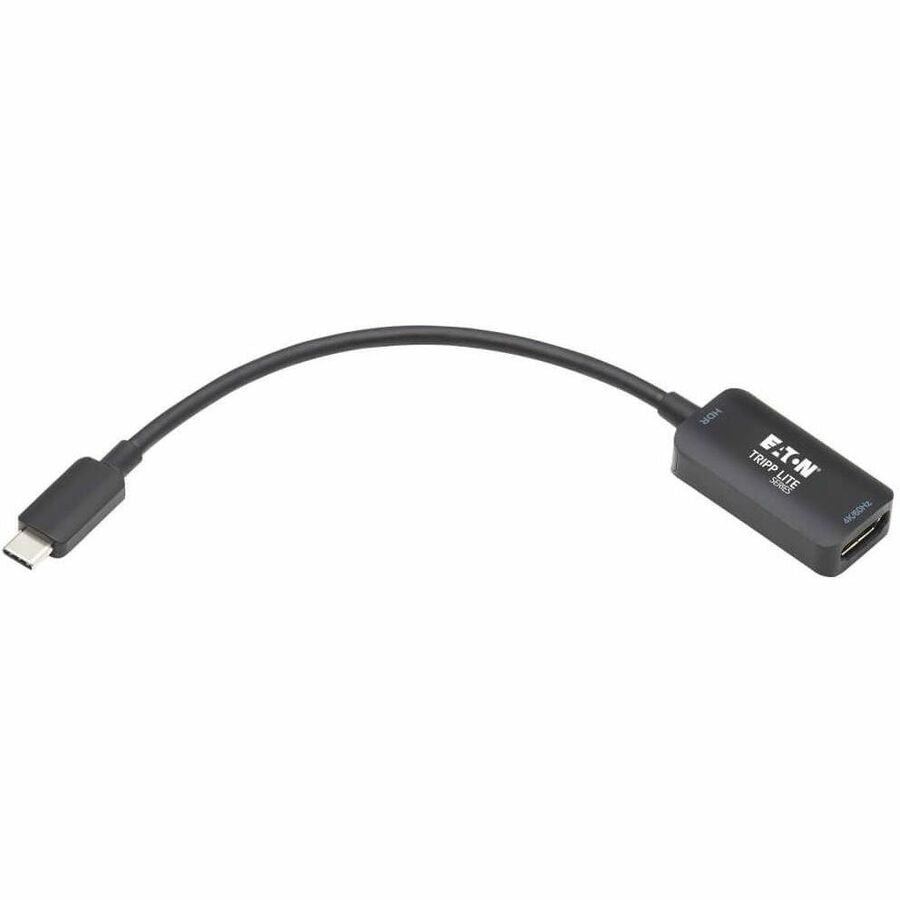 Eaton Tripp Lite Series USB-C to HDMI Active Adapter Cable (M/F), 4K 60 Hz, HDR, 4:4:4, DP 1.4 Alt Mode, HDCP 2.2, Black, 6 in. (15.2 cm)