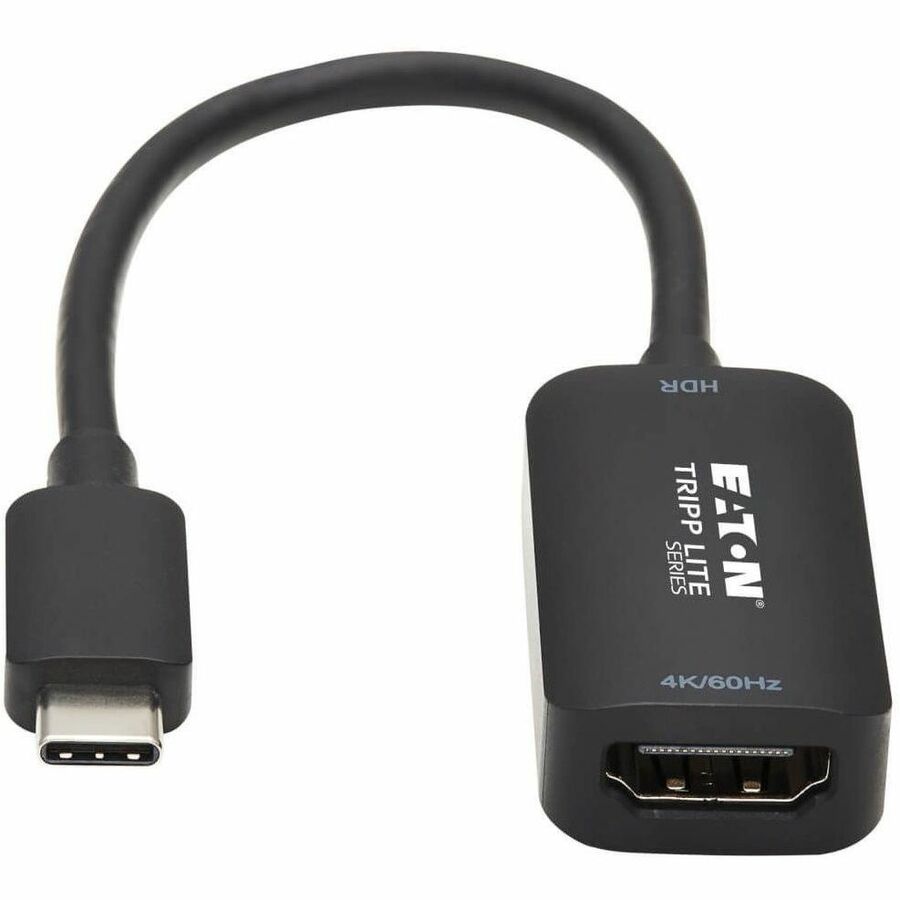 Eaton Tripp Lite Series USB-C to HDMI Active Adapter Cable (M/F), 4K 60 Hz, HDR, 4:4:4, DP 1.4 Alt Mode, HDCP 2.2, Black, 6 in. (15.2 cm)