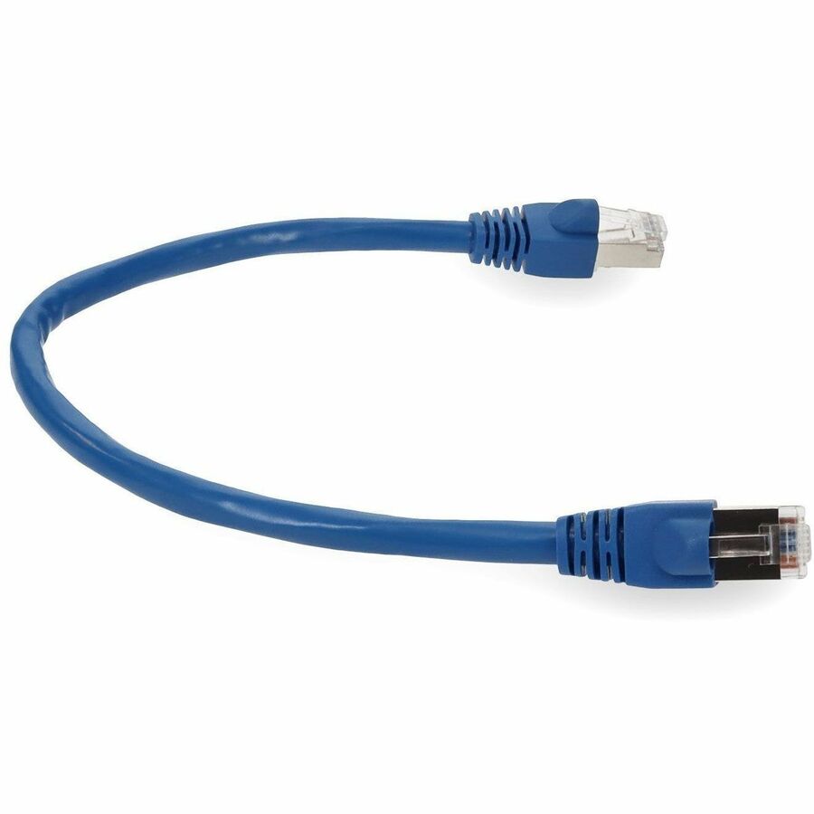 AddOn 3ft RJ-45 (Male) to RJ-45 (Male) Blue Snagless Cat6A STP PVC Copper Patch Cable
