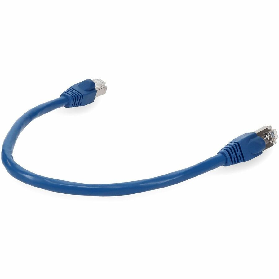 AddOn 3ft RJ-45 (Male) to RJ-45 (Male) Blue Snagless Cat6A STP PVC Copper Patch Cable