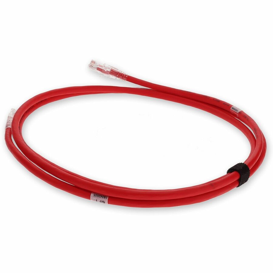 AddOn 10m RJ-45 (Male) to RJ-45 (Male) Red Snagless Cat6A STP PVC Copper Patch Cable
