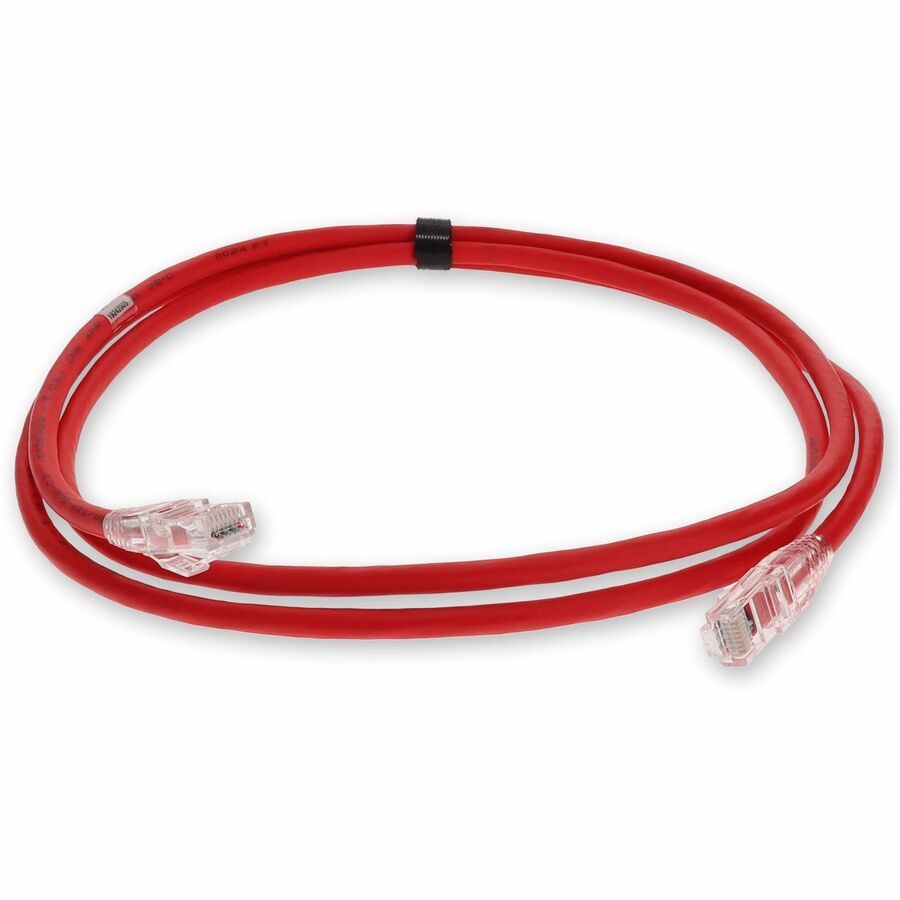 AddOn 10m RJ-45 (Male) to RJ-45 (Male) Red Snagless Cat6A STP PVC Copper Patch Cable