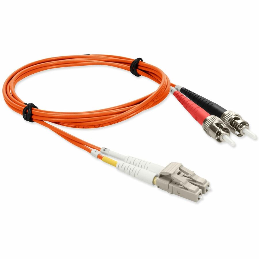 AddOn 5m LC (Male) to ST (Male) Orange OM3 Duplex Fiber OFNR (Riser-Rated) Patch Cable
